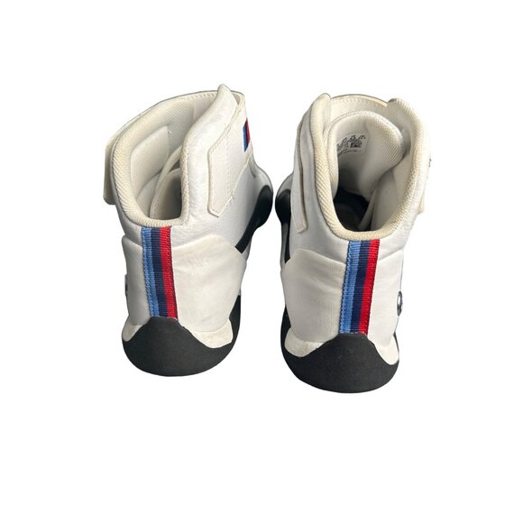 Puma X BMW M Motorsport‎ High-Top Racing Shoes Size 6.5 US White & Black Leather - Picture 5 of 10
